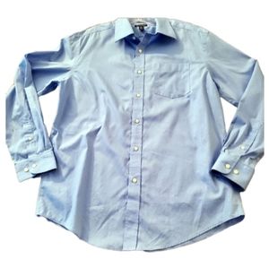 George Men's Button Down Blue Shirt 15-15 1/2 34-35